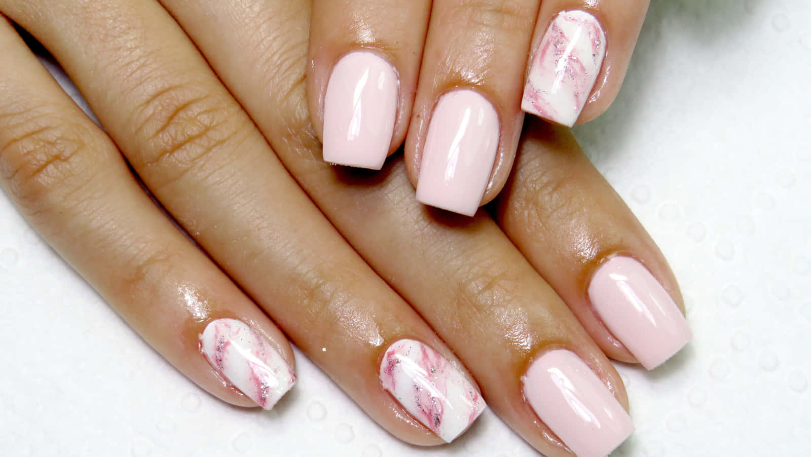 Light Pink Nail Polish Designs Picture