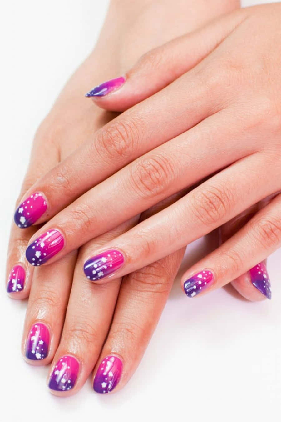 Purple Pink Nail Art Picture