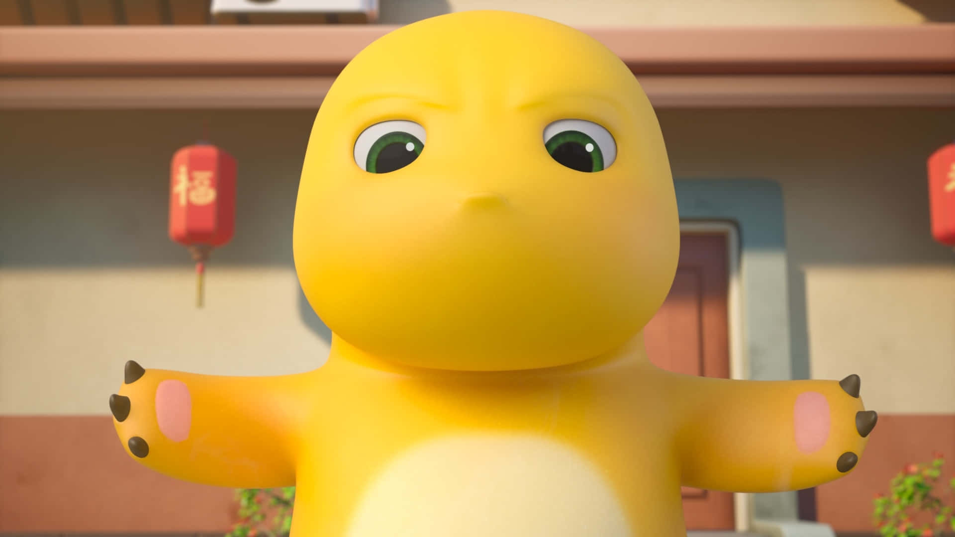 Dinosaurio Amarillo Adorable Nailoong Fondo de pantalla