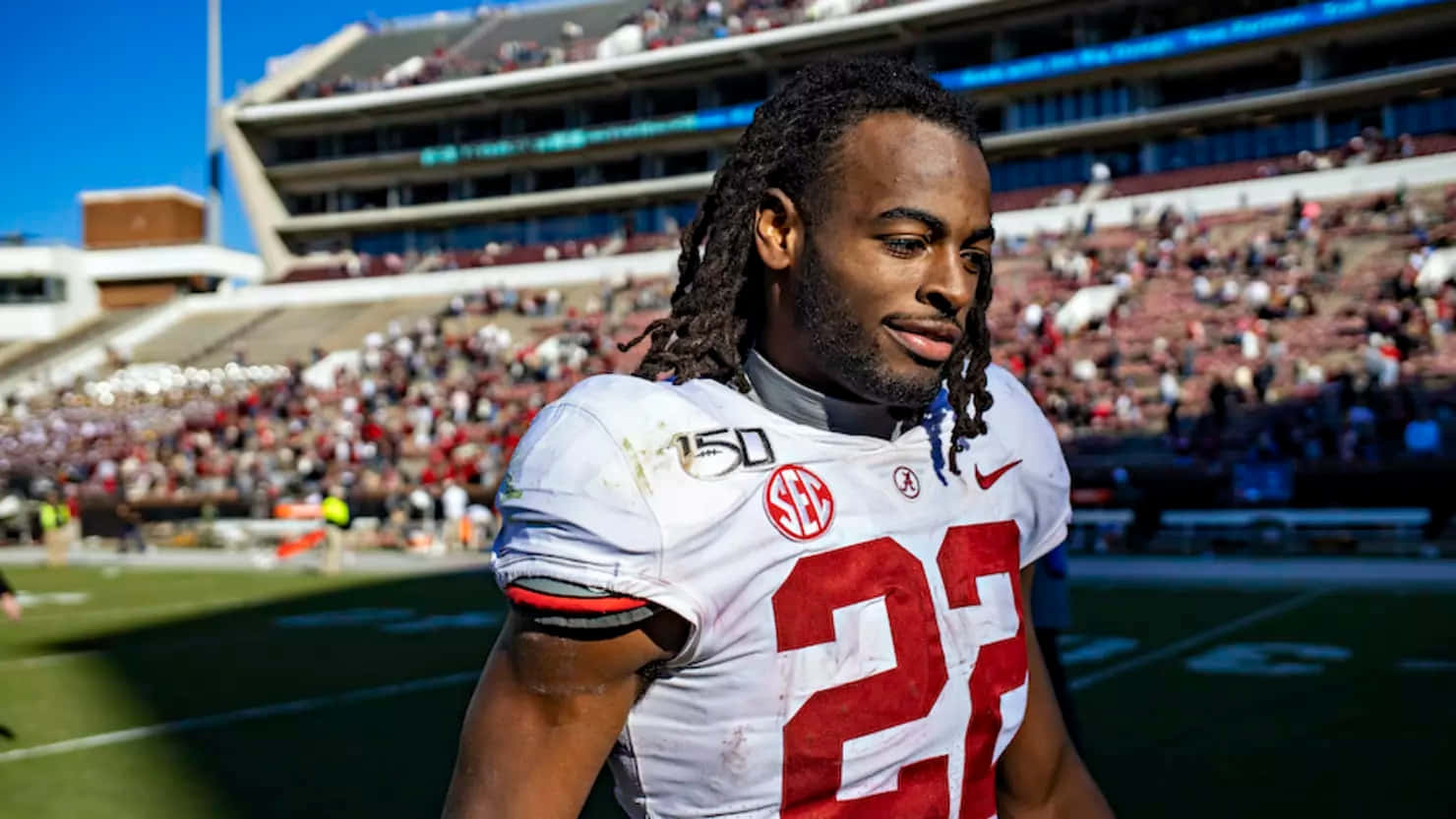 Najee Harris Football Player Stadium Background Wallpaper