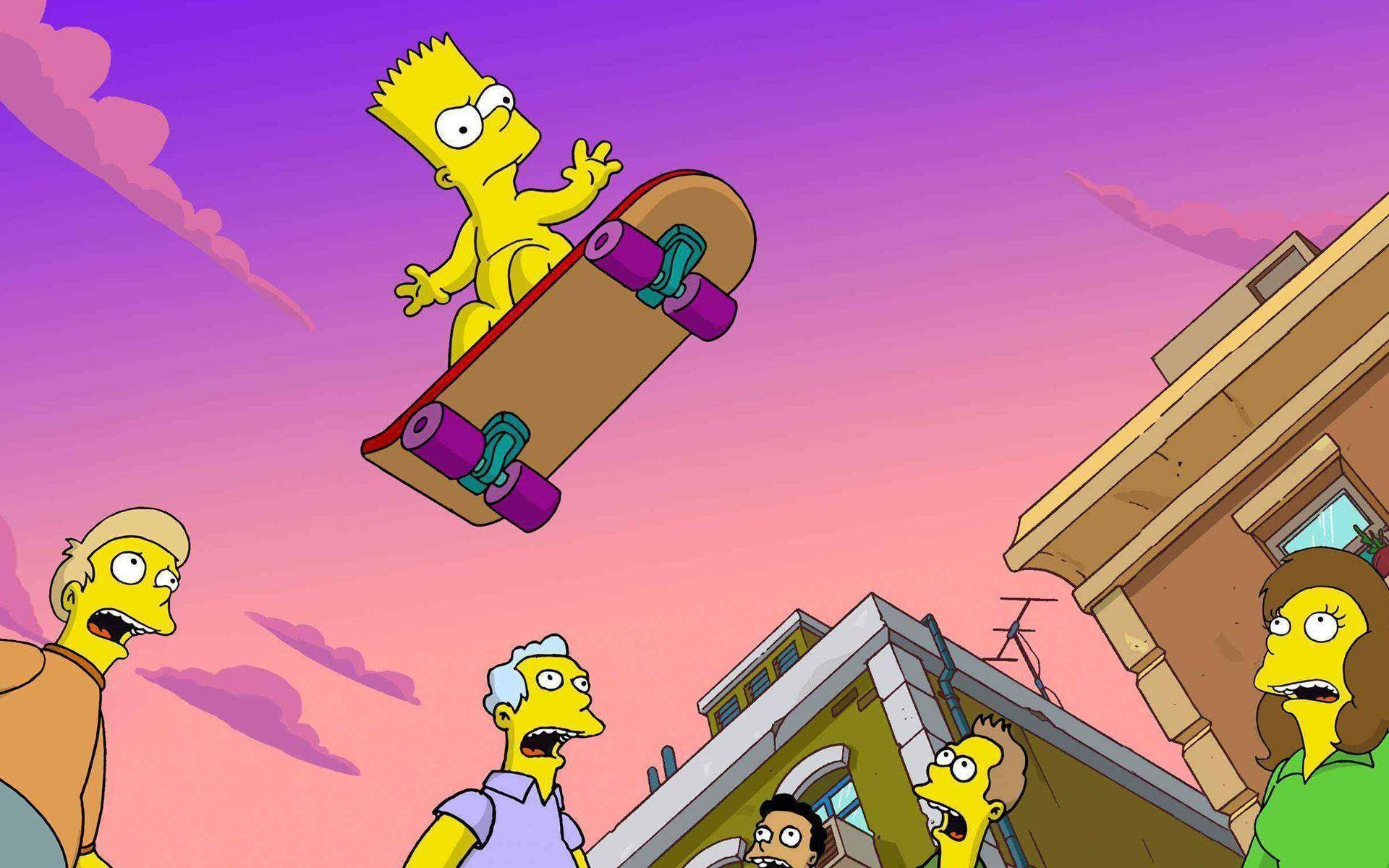 Naked Bart Simpson From The Simpsons Movie Wallpaper