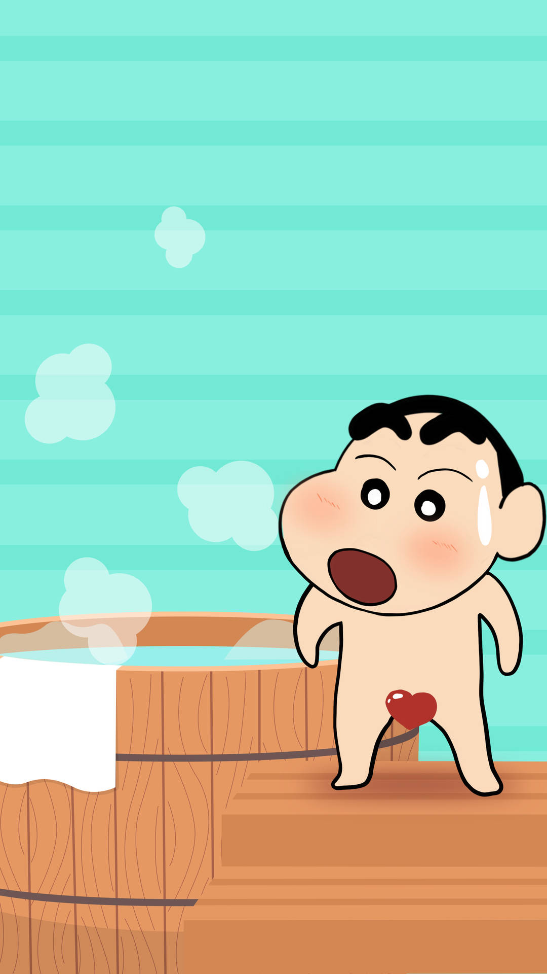 Naked Shin Chan Cartoon Wallpaper