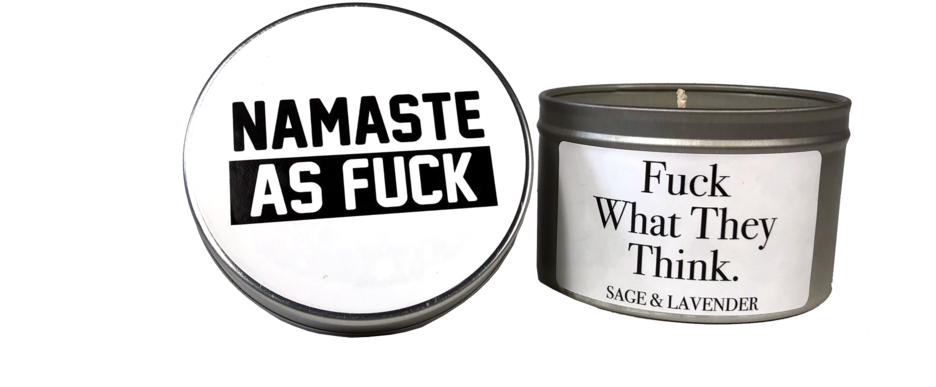 Namaste As Fuck Candleand Pin PNG