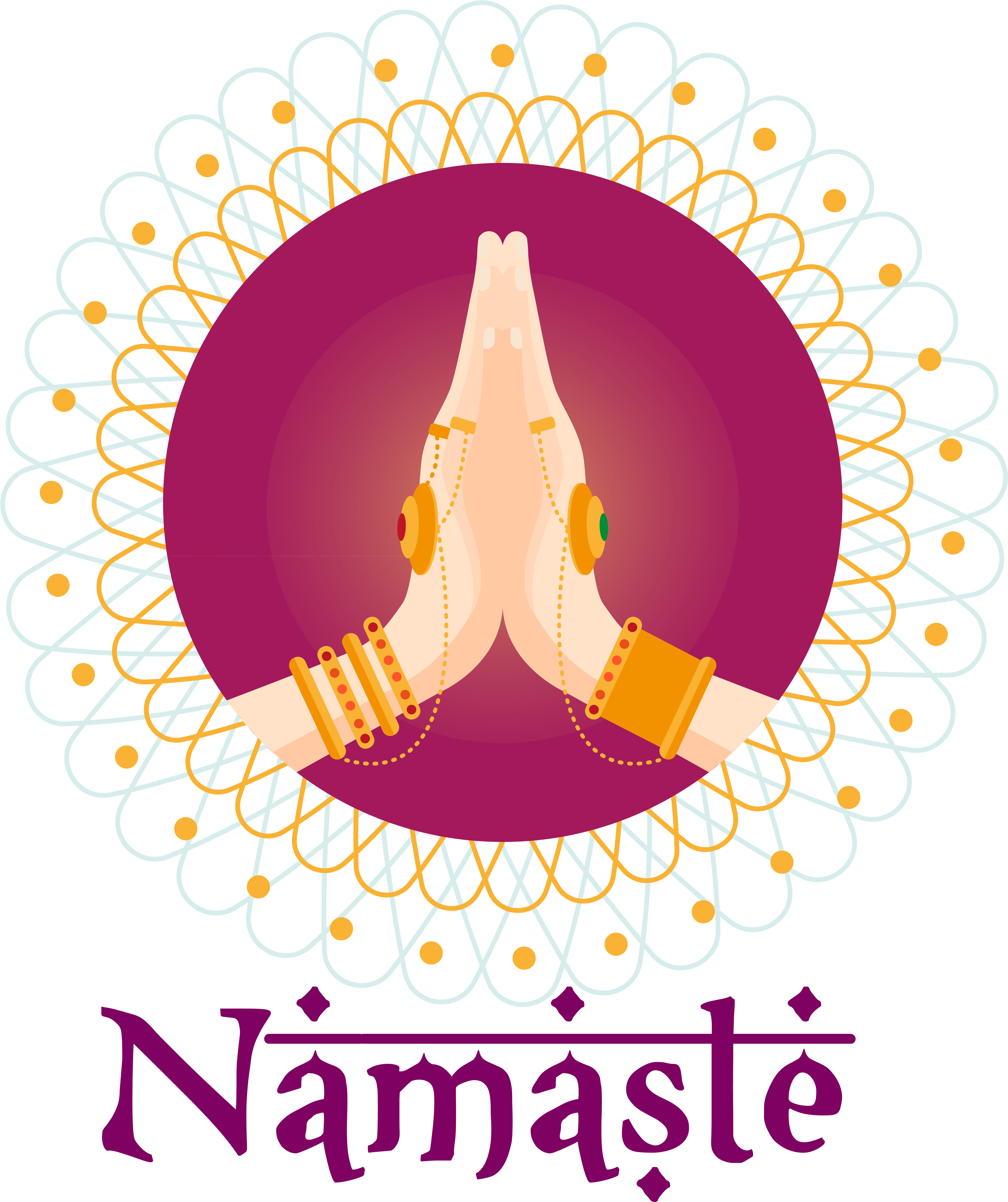 Download Namaste Greeting Graphic | Wallpapers.com