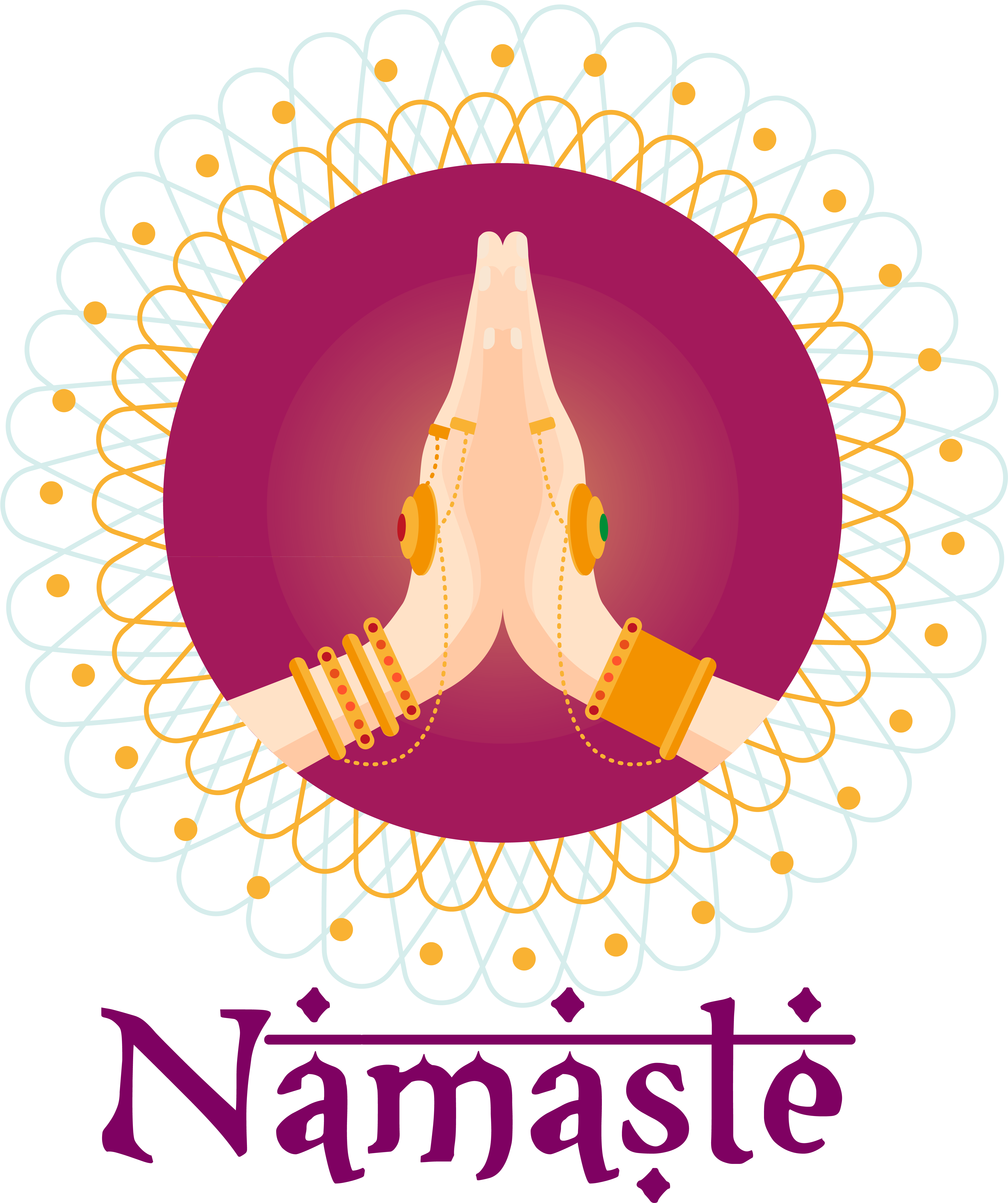 Namaste Greeting Graphic PNG
