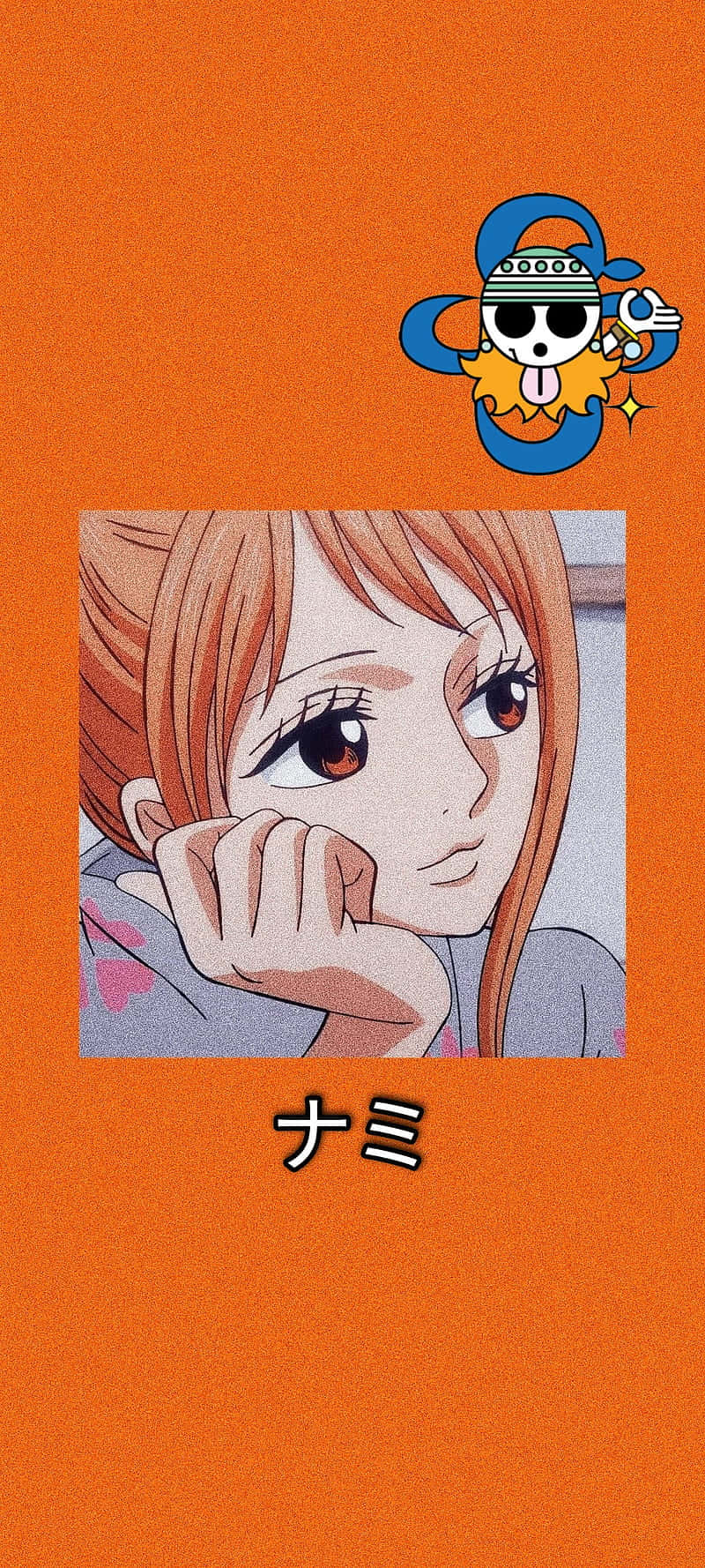 Nami fra One Piece Orange Anime Character Bakgrund Wallpaper