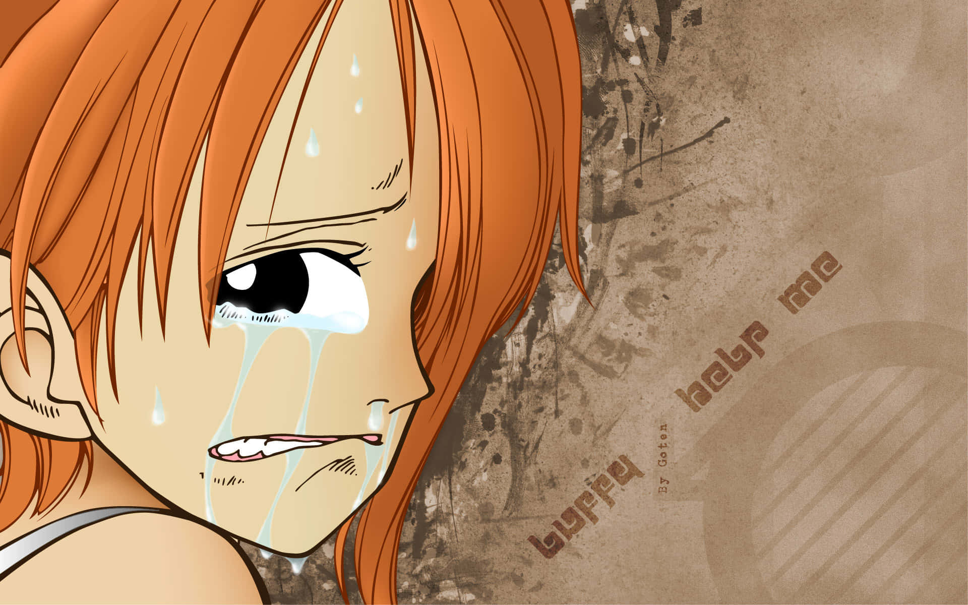 Grædende barn Nami One Piece tapet Wallpaper