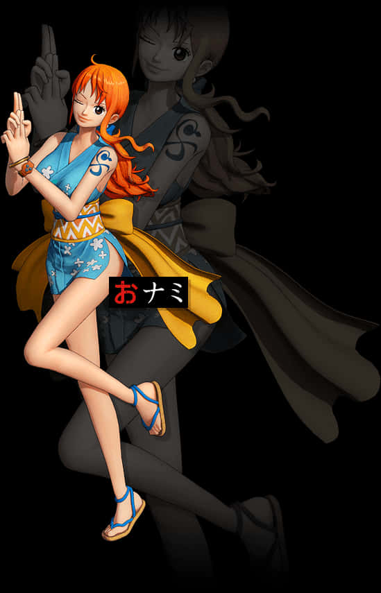 Download Nami One Piece Character Pose | Wallpapers.com