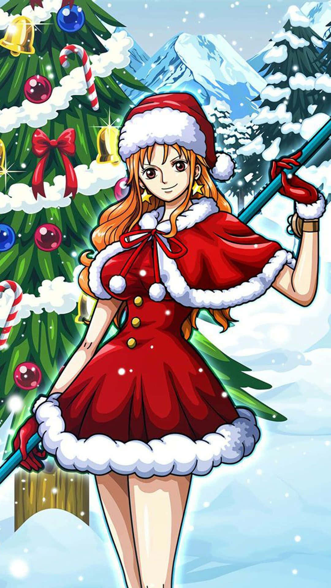 Santa Outfit Nami One Piece Wallpaper