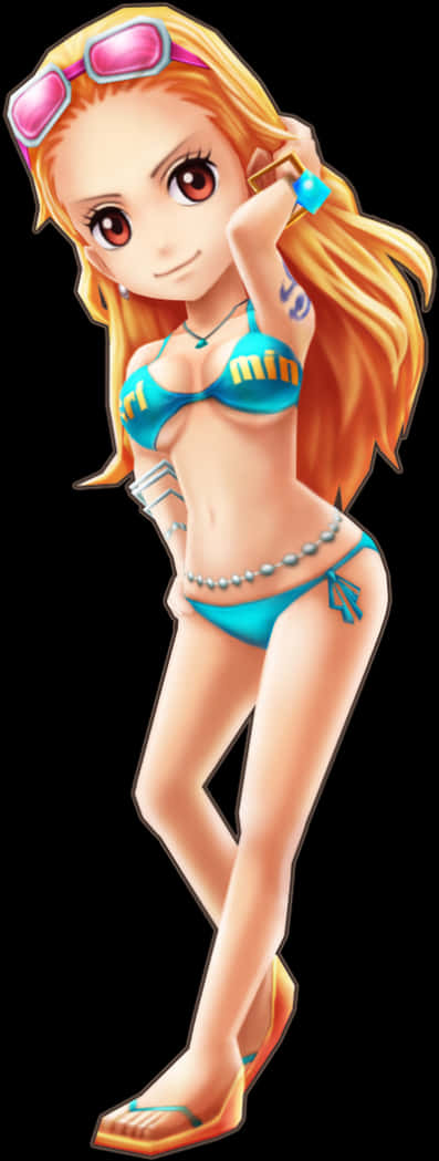 Nami One Piece Summer Outfit PNG