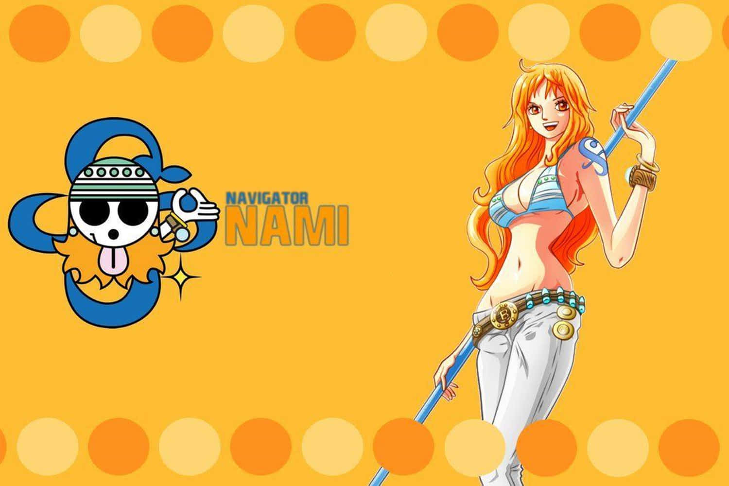 Nami One Piece Fanart Jolly Roger. Wallpaper