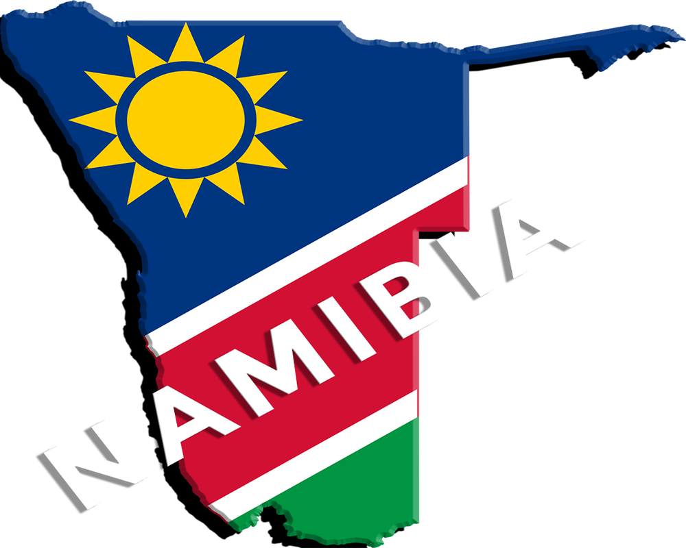 Namibia Map Flag Graphic PNG