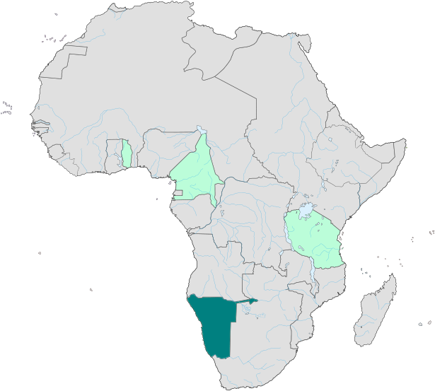 Namibia_ Highlighted_ Map_ Africa PNG