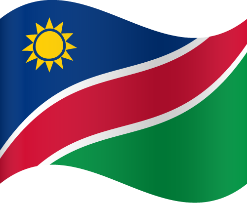 Namibian Flag Waving PNG