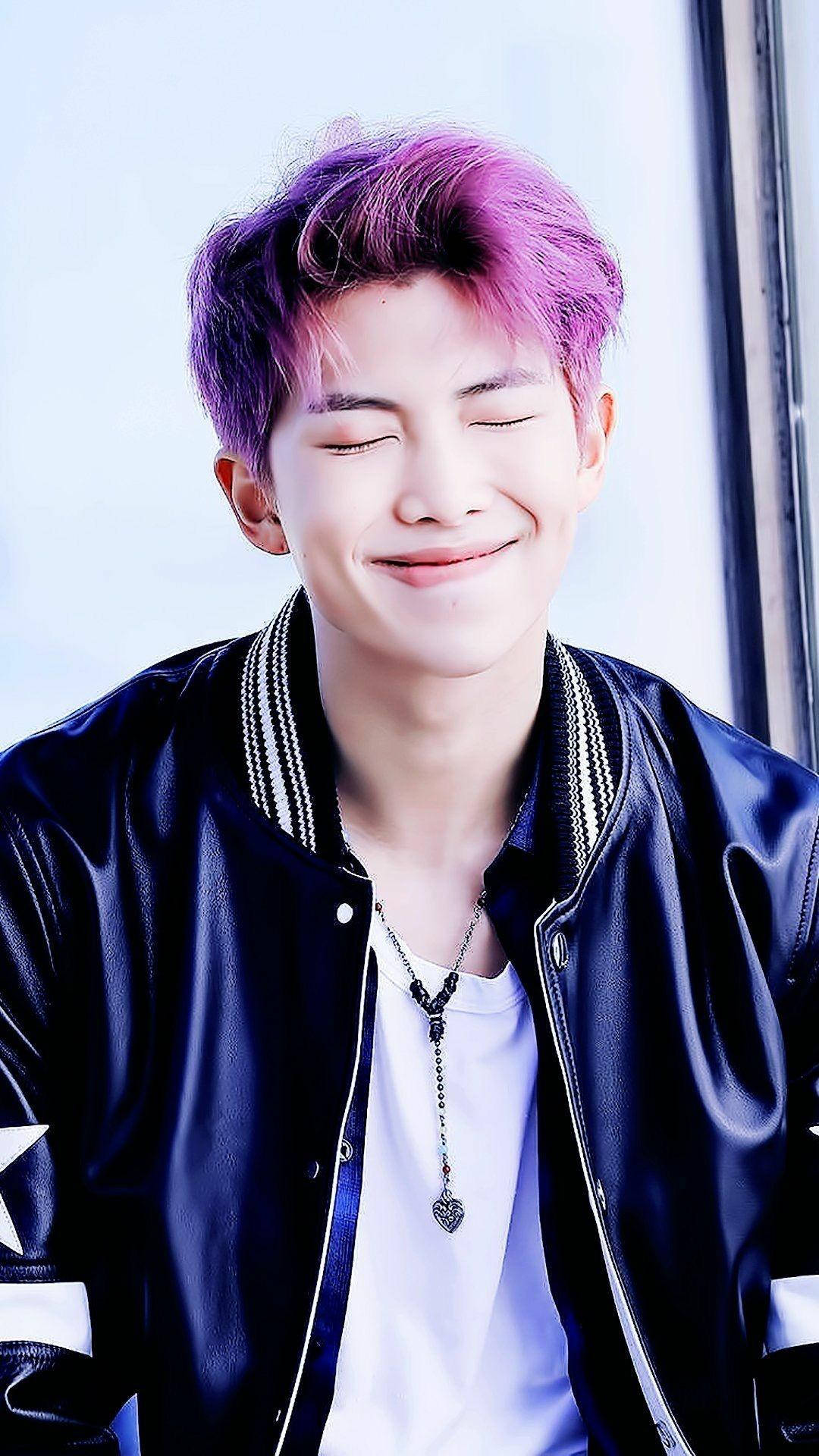 Namjoon Smiling From Ear To Ear Wallpaper
