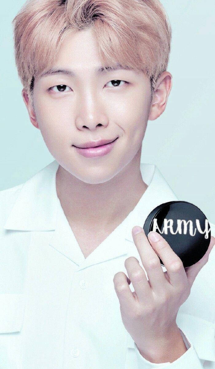 Namjoon With Strawberry Blonde Hair Wallpaper