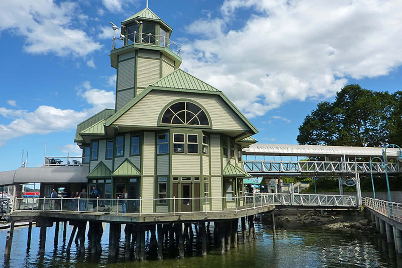 Nanaimo Haven Vuurtoren Gebouw Achtergrond