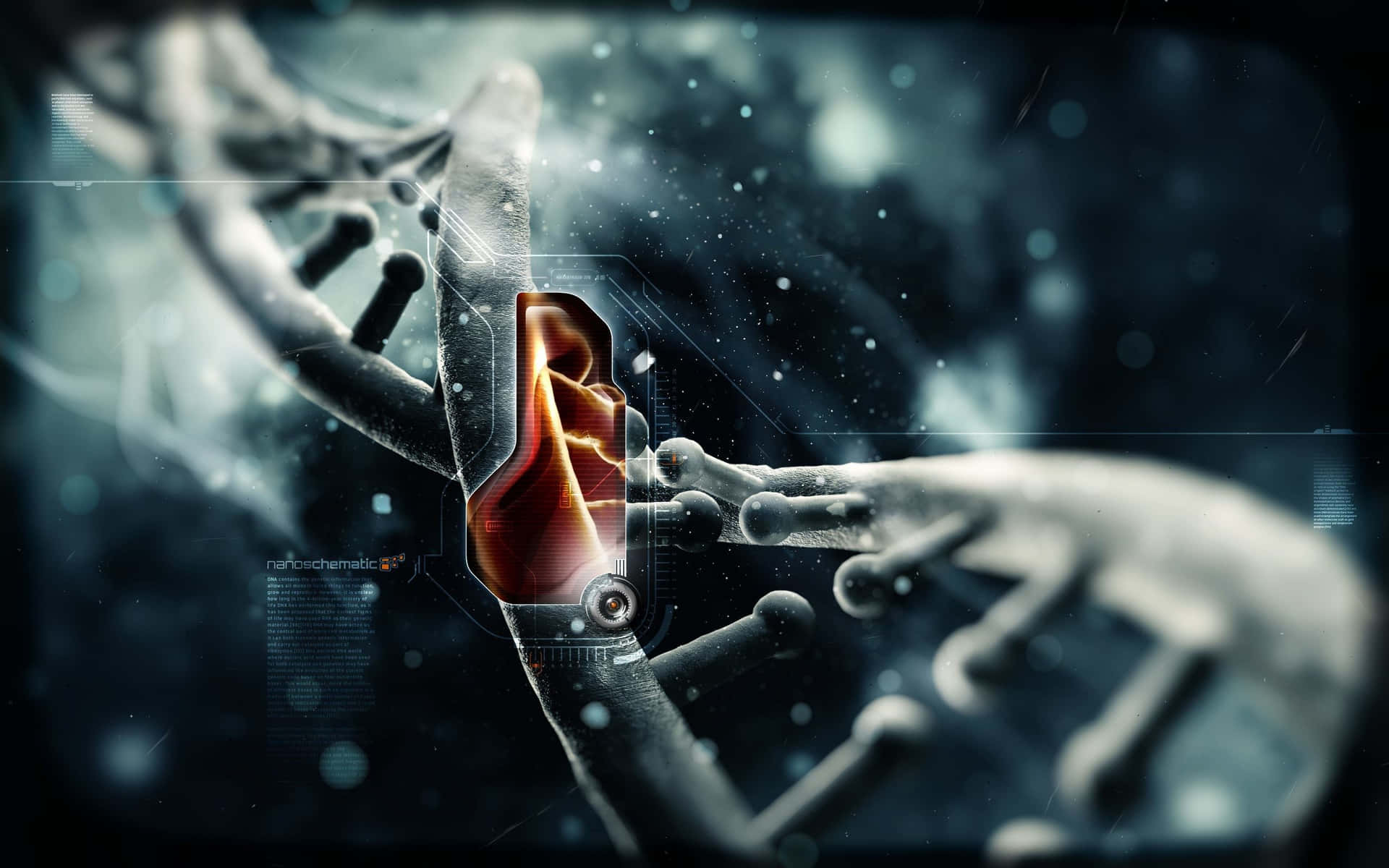 Nano DNA-Helix HD medicinsk baggrundsbillede Wallpaper