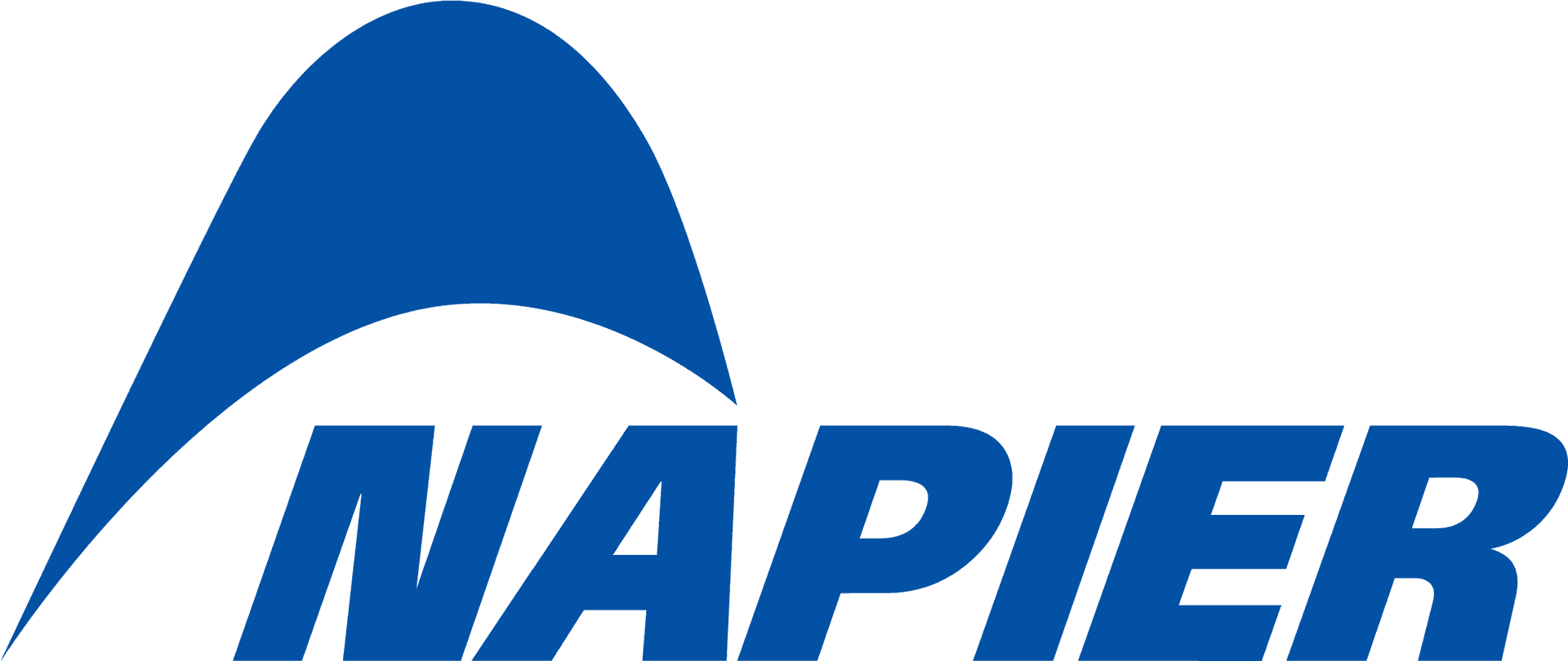 Napier Logo Blue Background PNG