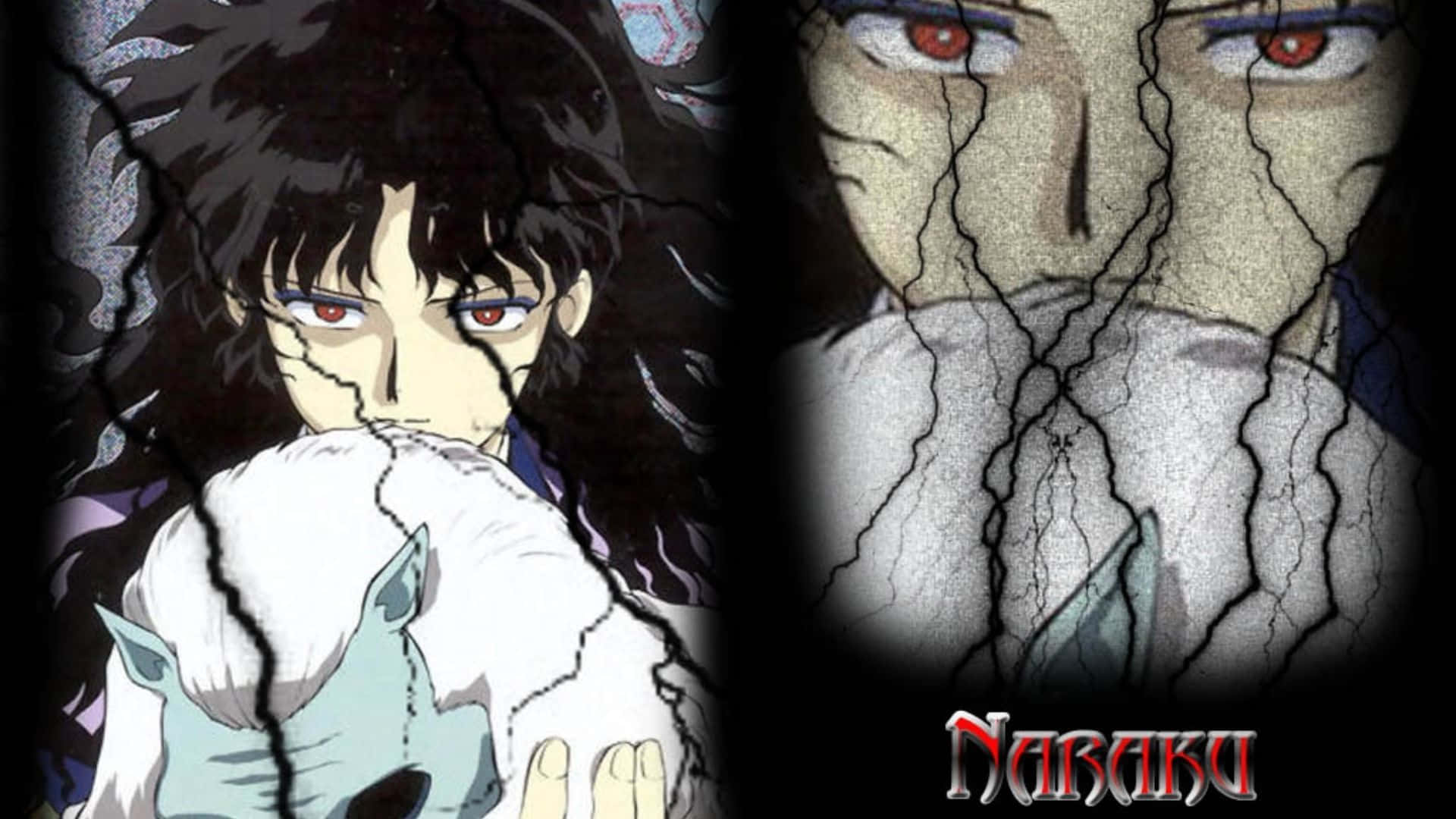 Mysterious Naraku Lurking in the Shadows Wallpaper