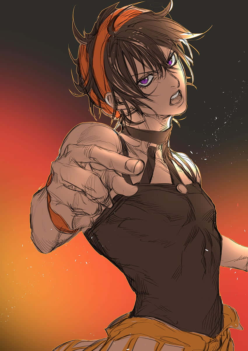 Narancia Ghirga - A Fiery Stand User in Action Wallpaper