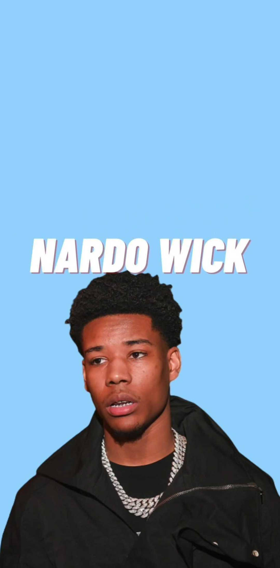 Rapper Nardo Wick Cute Blue Edit Wallpaper