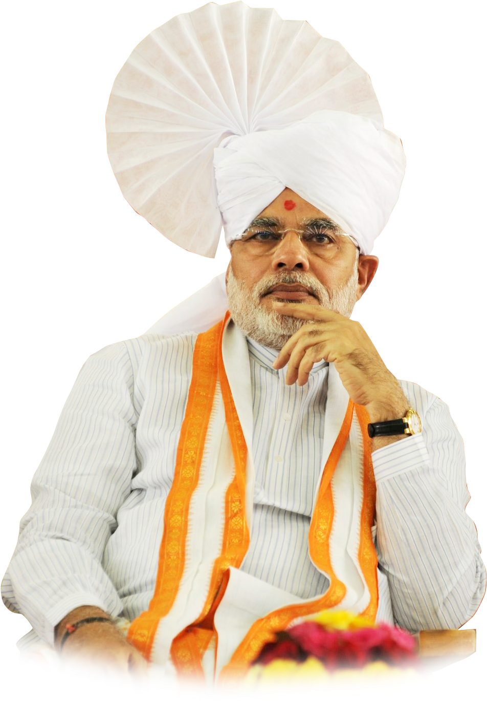 Narendra Modiin Traditional Attire PNG