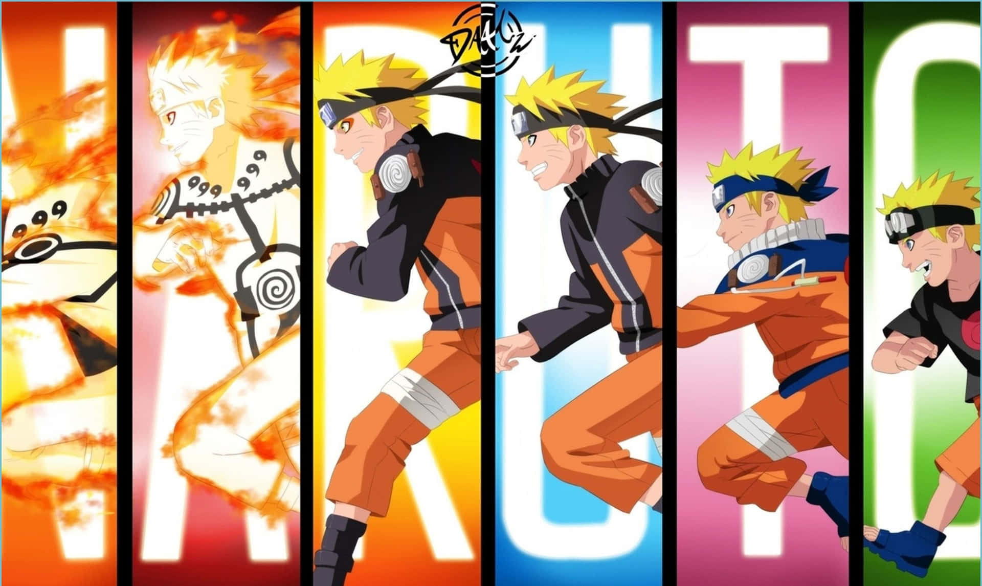 Naruto Transforming Estetisk Dator- Eller Mobilbakgrundsbild. Wallpaper