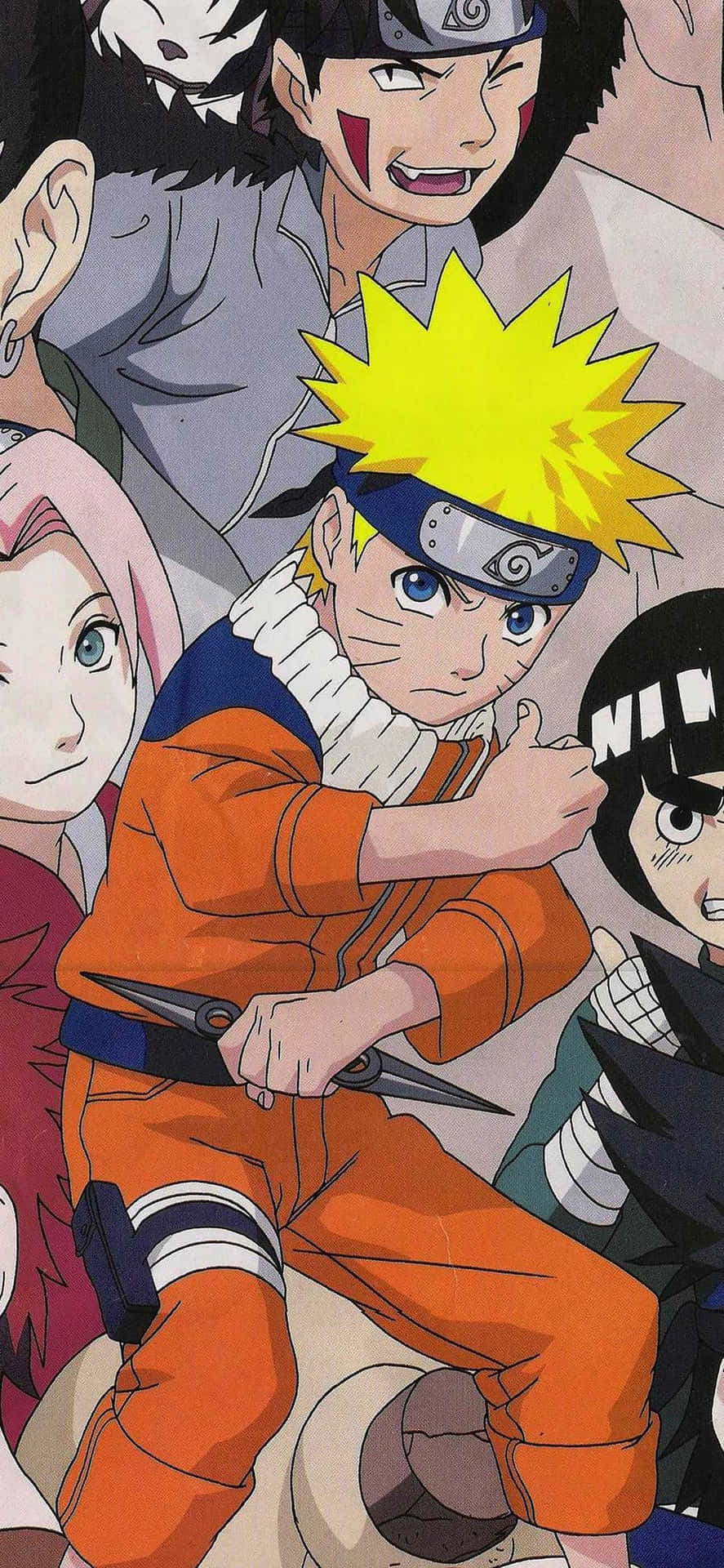 Karakterer fra Naruto Æstetisk Telefon Tapet Wallpaper