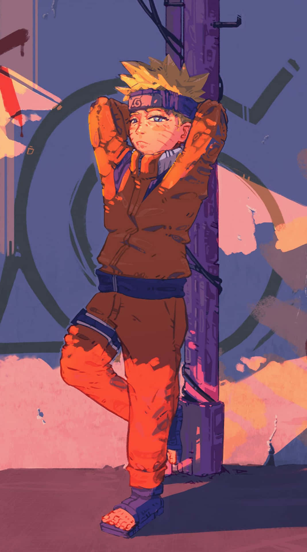 Wallpaperfan-gjord Konst Av Naruto Estetisk Telefonbakgrund: Wallpaper