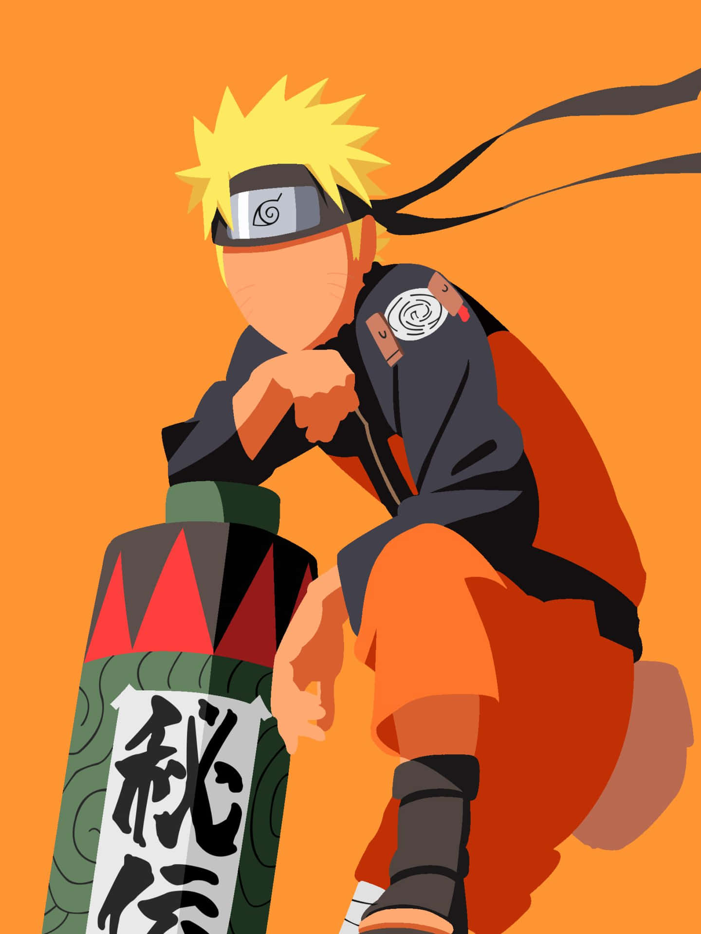 Naruto Ensam 1536 X 2048 Wallpaper