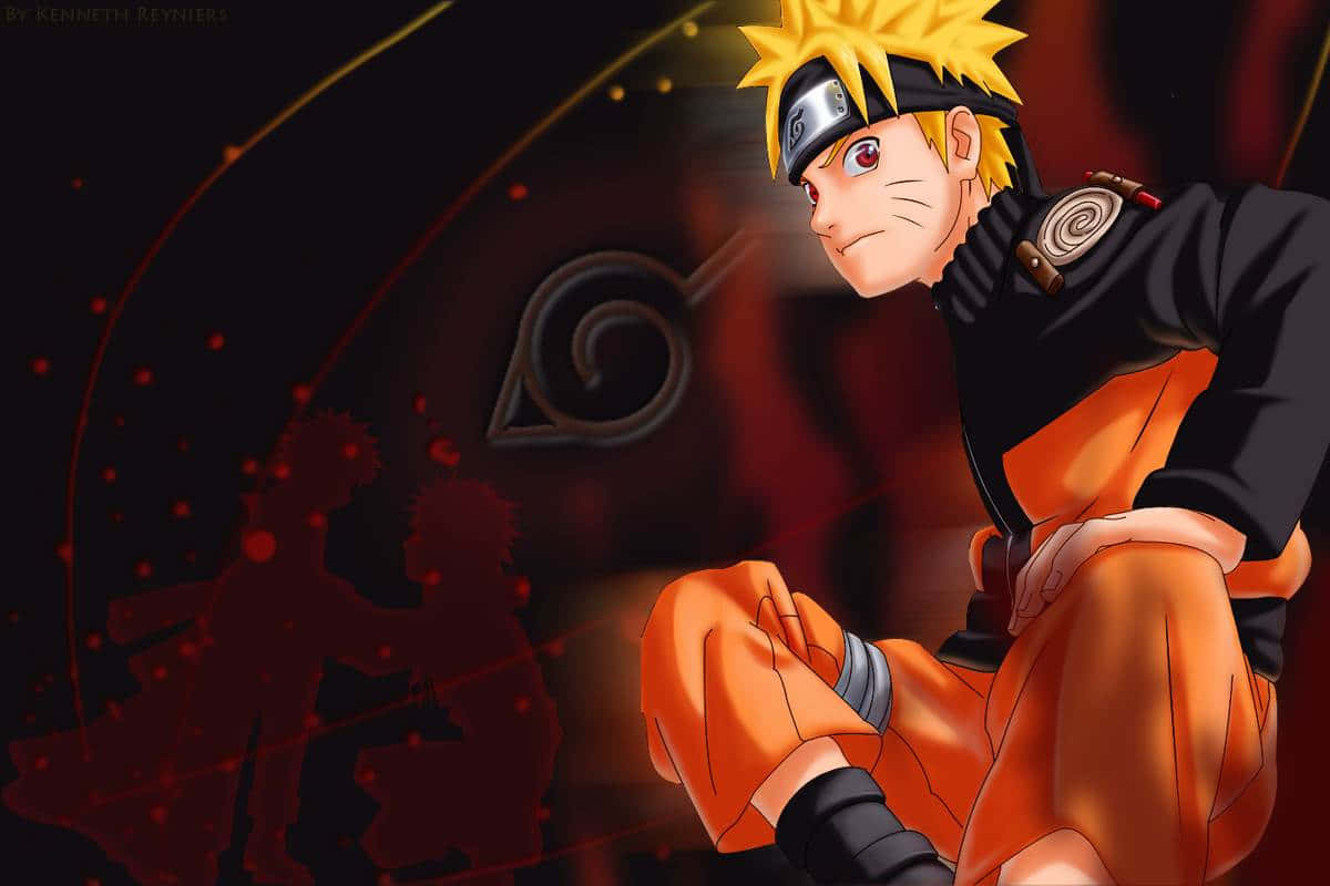 Naruto Uzumaki Overcomes His Challenges Alone Wallpaper