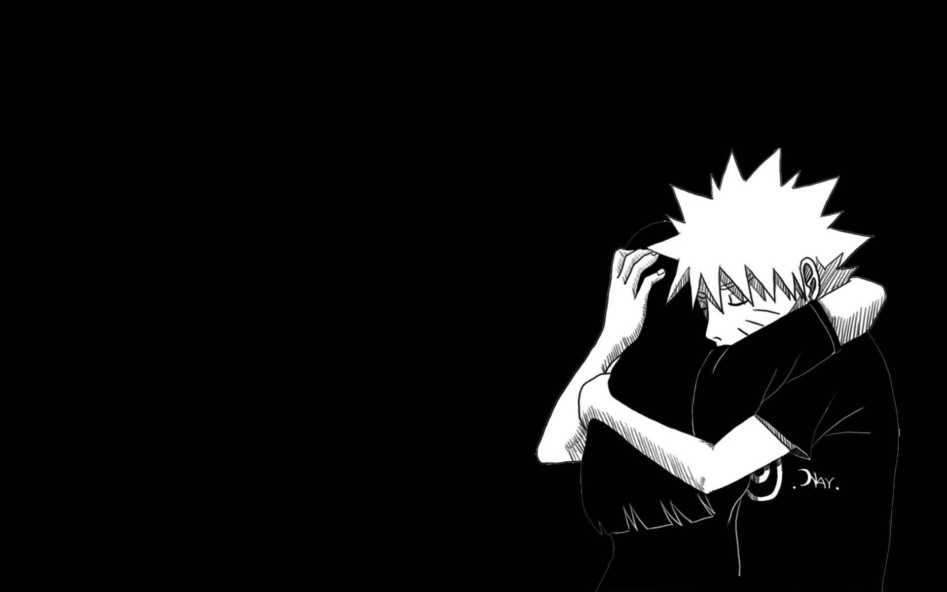 Naruto And Hinata Black And White Wallpaper