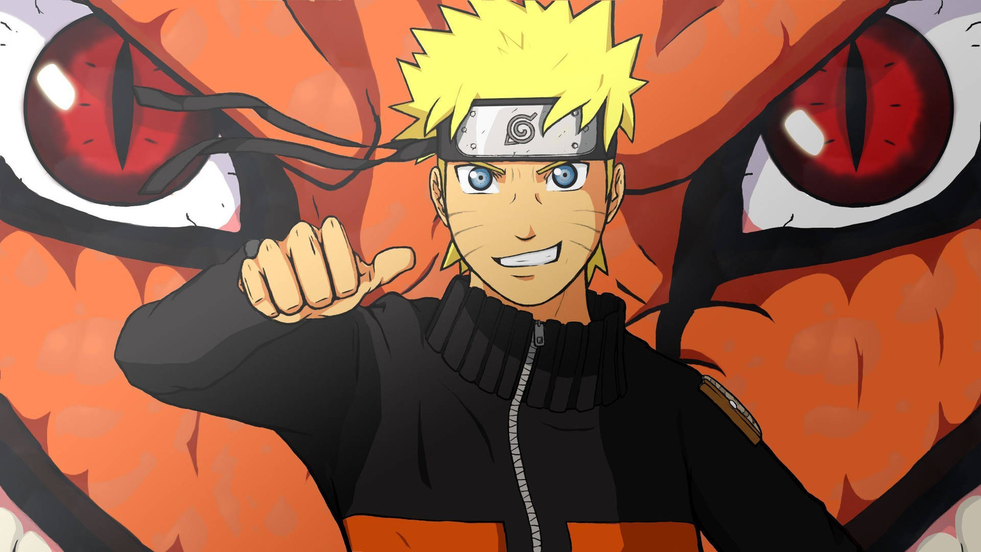 Pôsterde Naruto E A Besta De Nove Caudas. Papel de Parede
