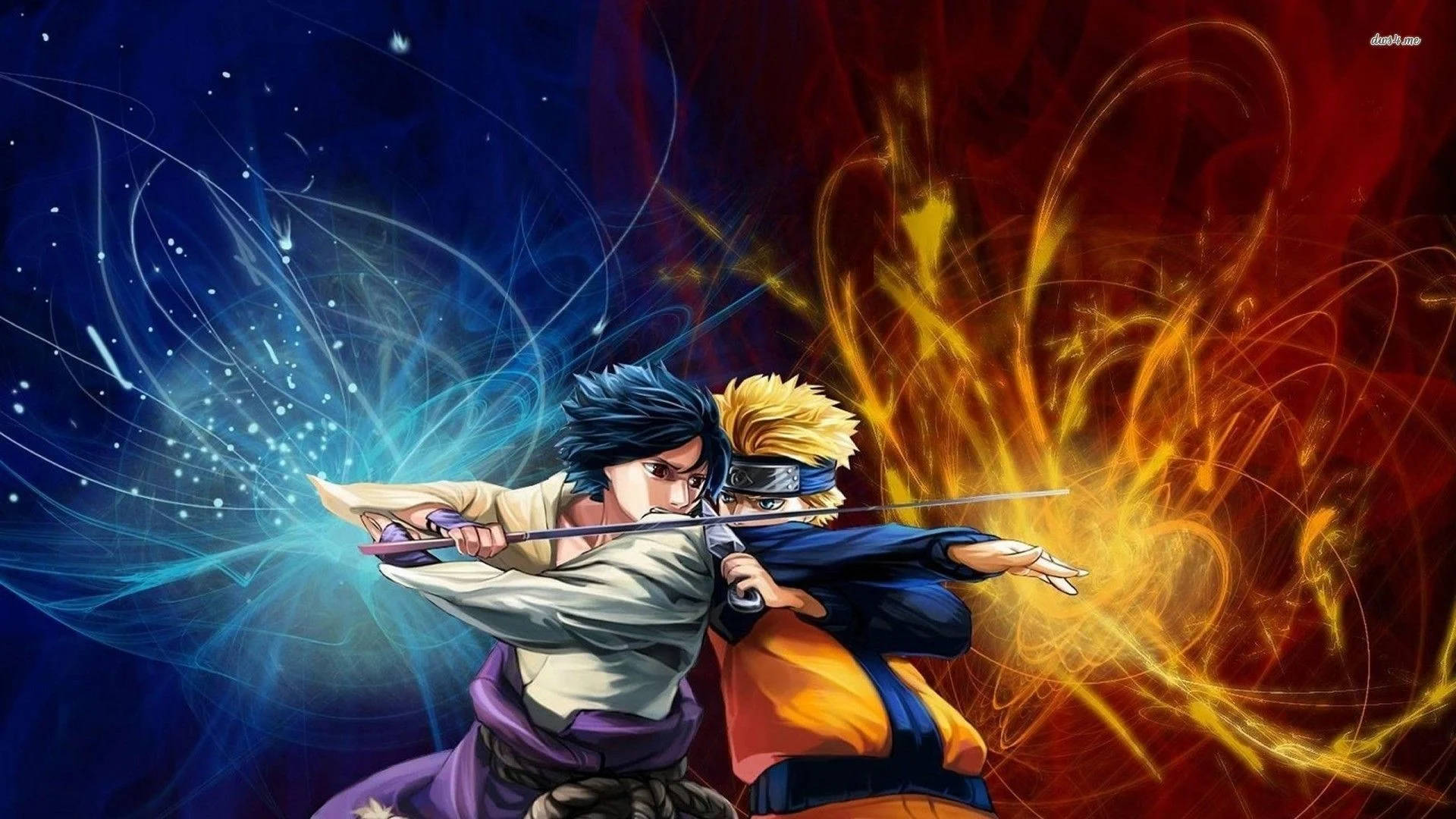 Naruto And Sasuke Brawl Wallpaper
