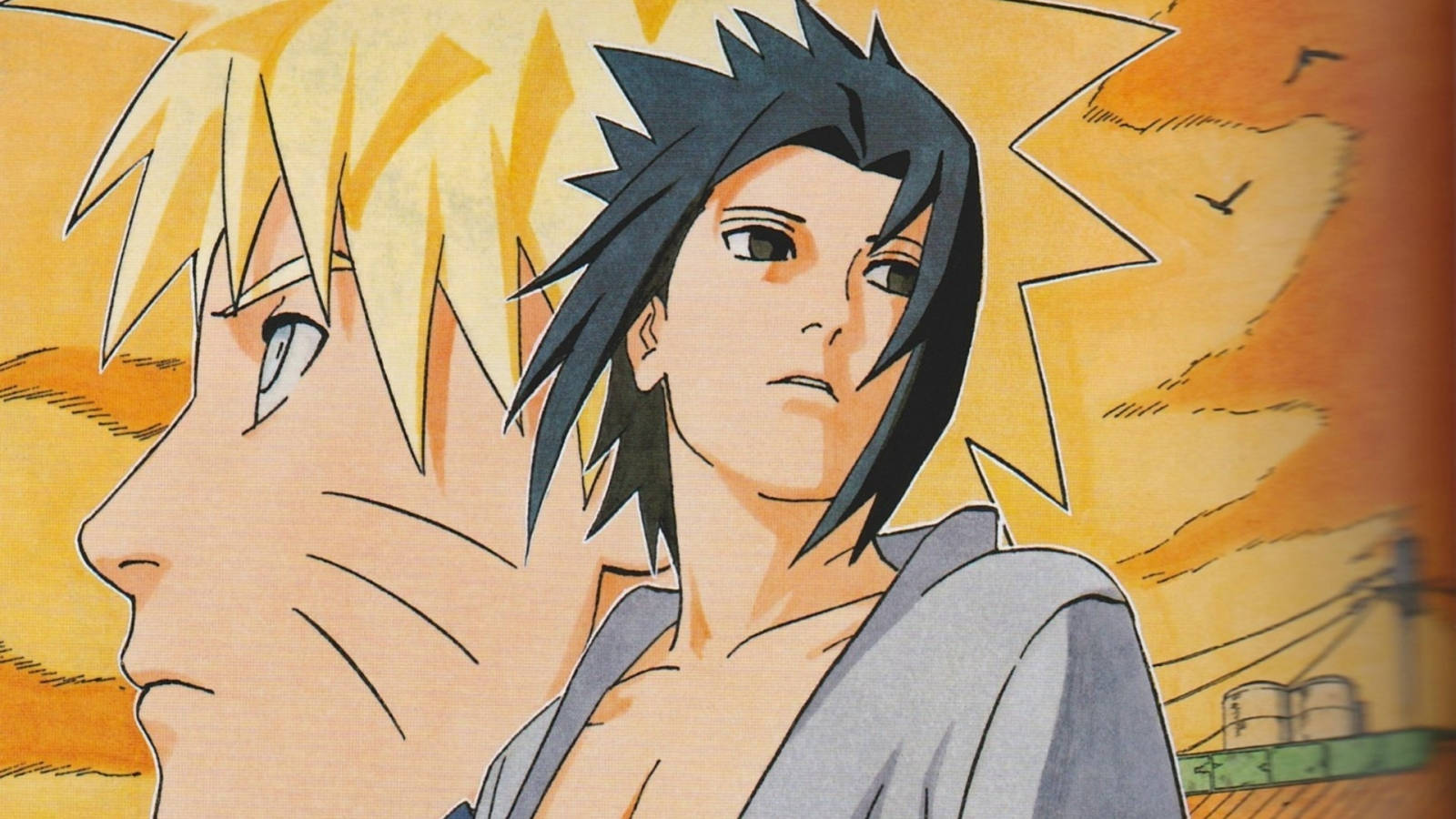 Naruto And Sasuke Drawing Wallpaper