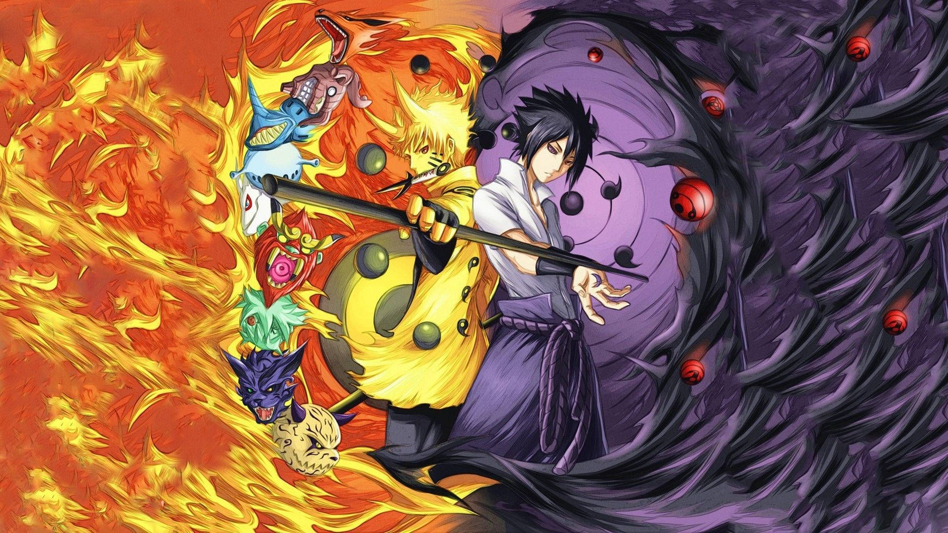 Naruto And Sasuke Rikudou Sennin Mode Wallpaper