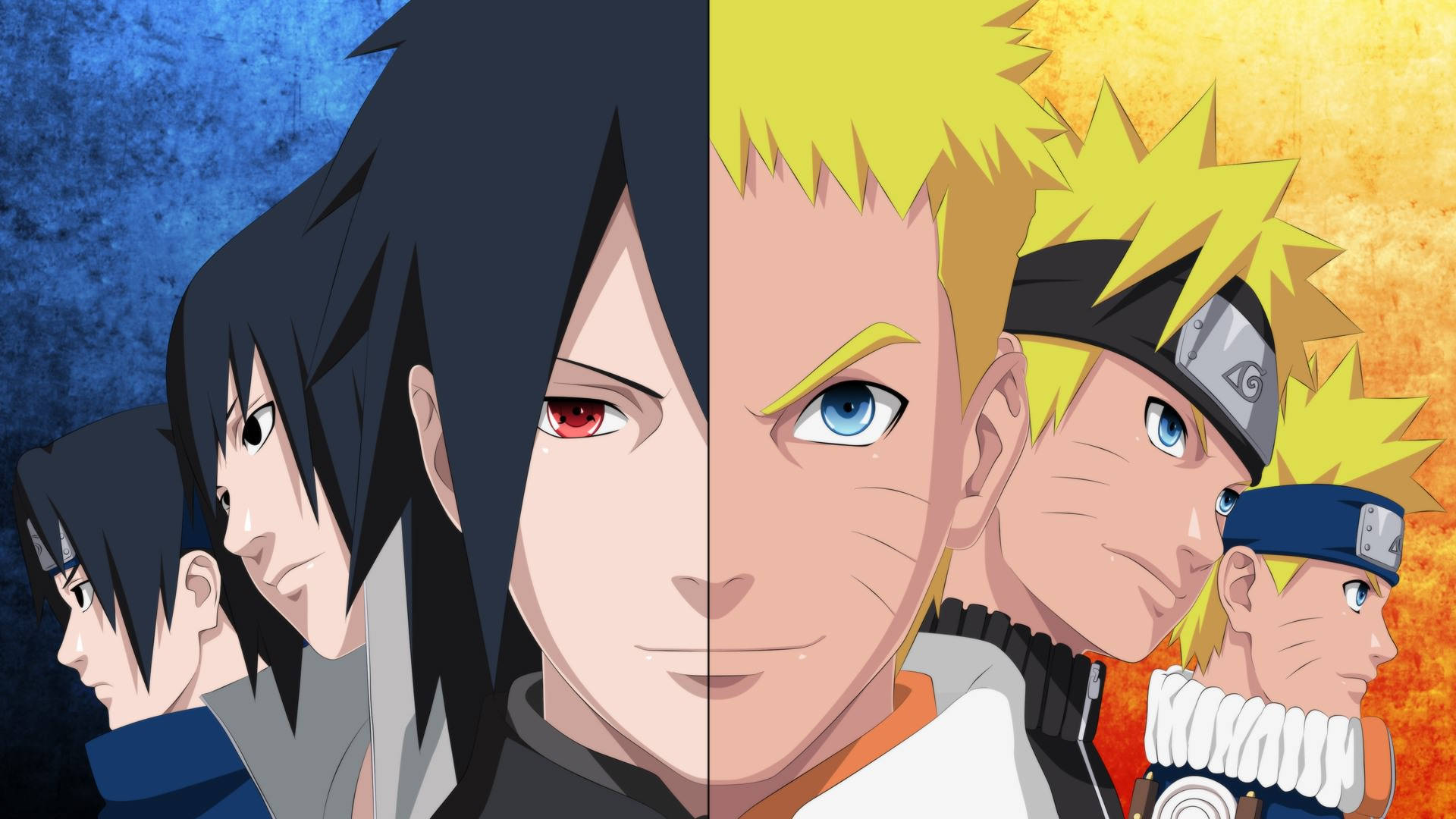 Naruto and Sasuke in their Sage Mode transformations Wallpaper