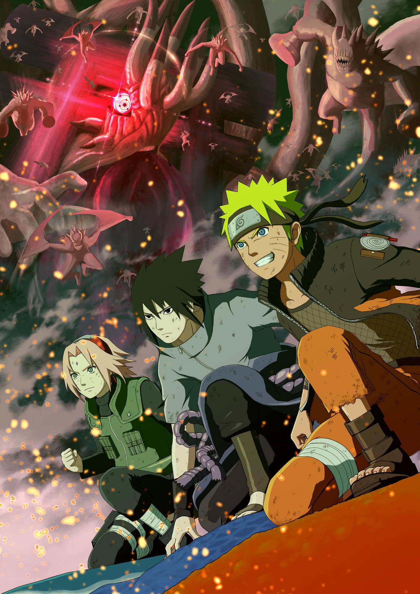 Pósterde Naruto Y El Equipo 7 Fondo de pantalla