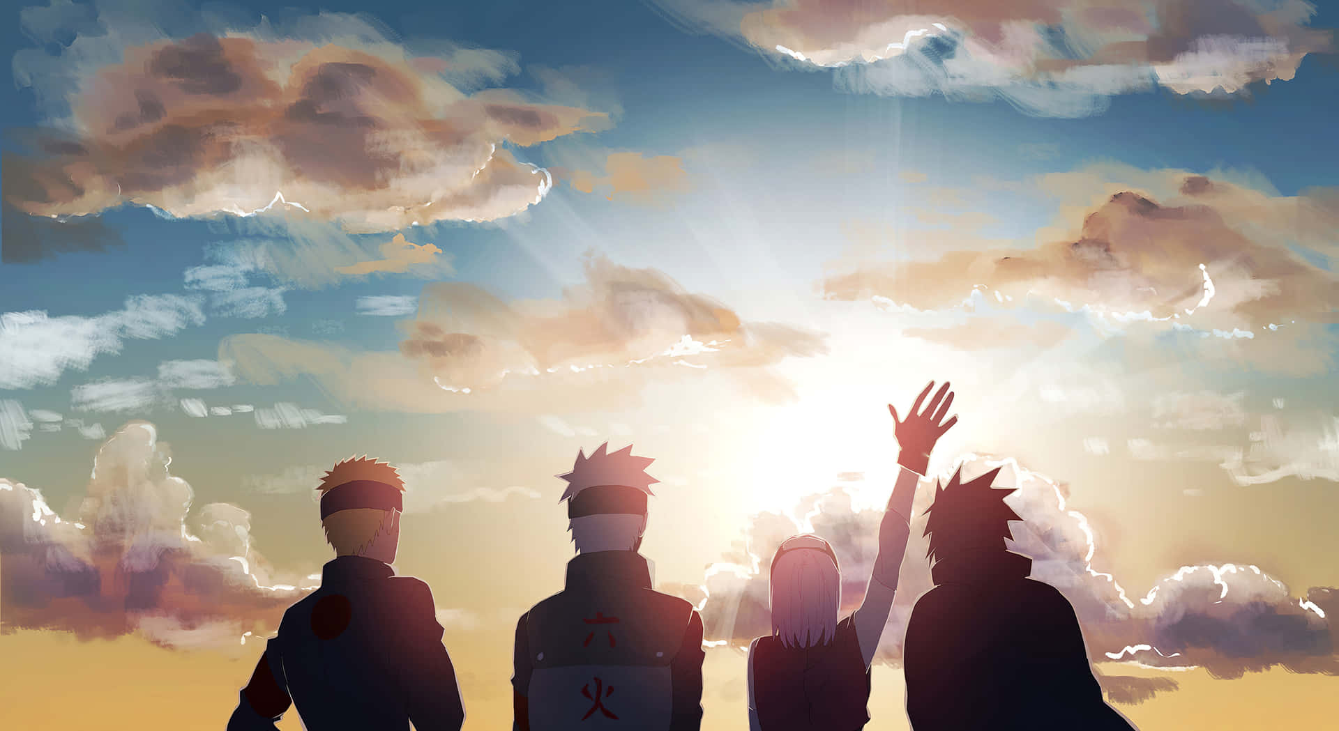 Denlegendariske Naruto Uzumaki Från Anime-serien Naruto. Wallpaper
