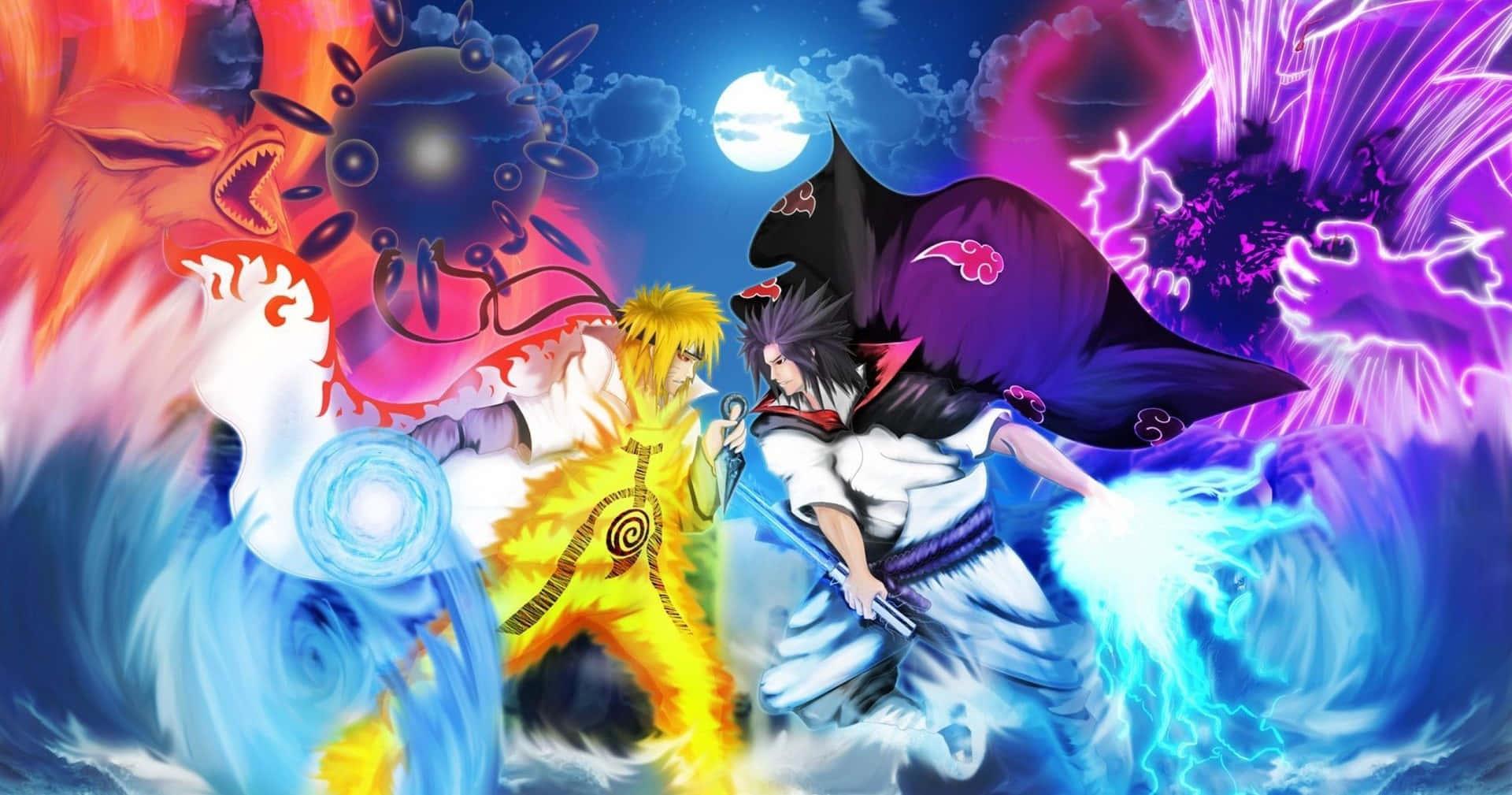 Naruto Uzumaki in Action Wallpaper