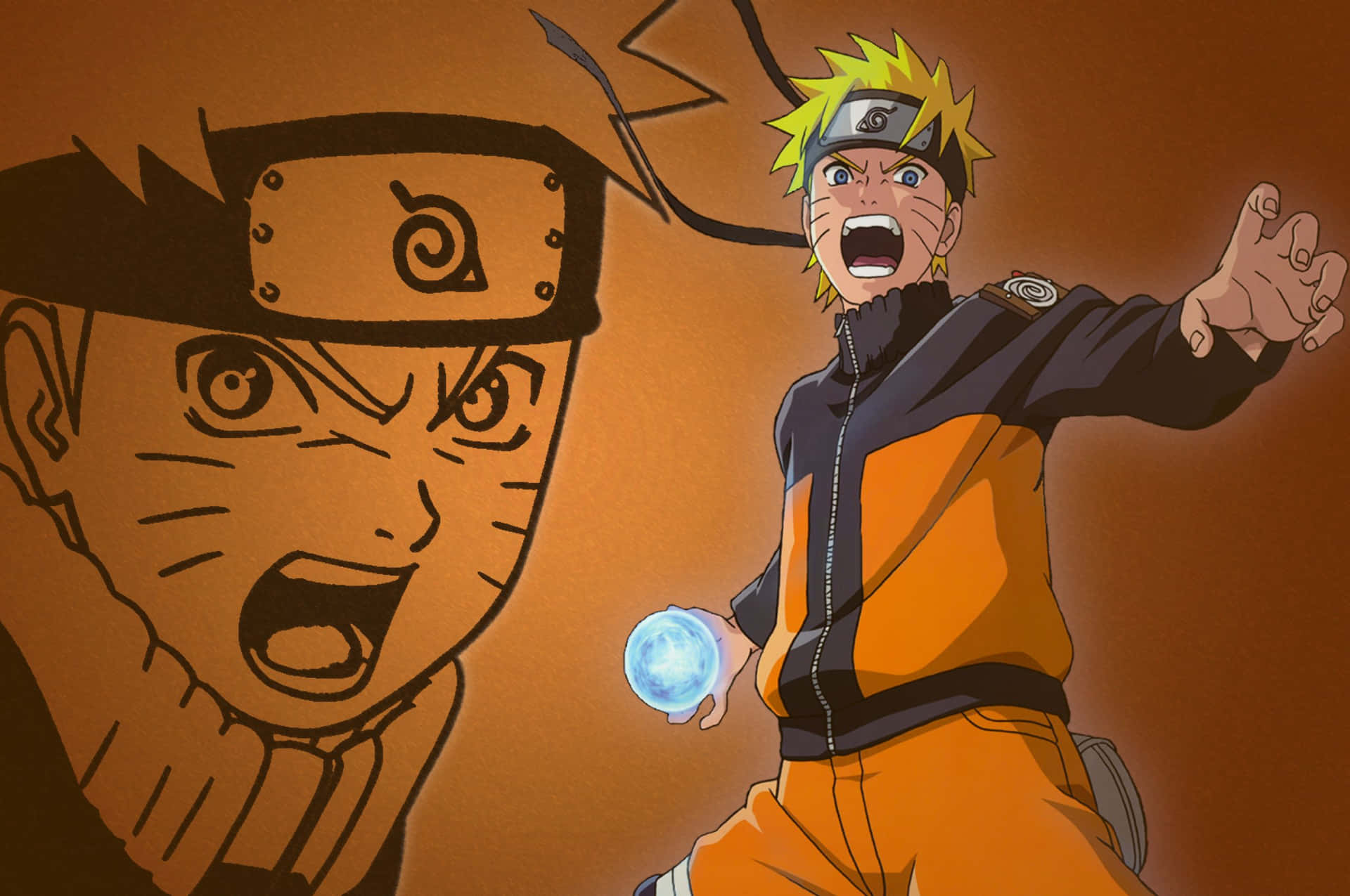 Blimed Naruto Uzumaki På En Spännande Resa Genom Att Använda Honom Som Dator- Eller Mobiltelefonbakgrund. Wallpaper