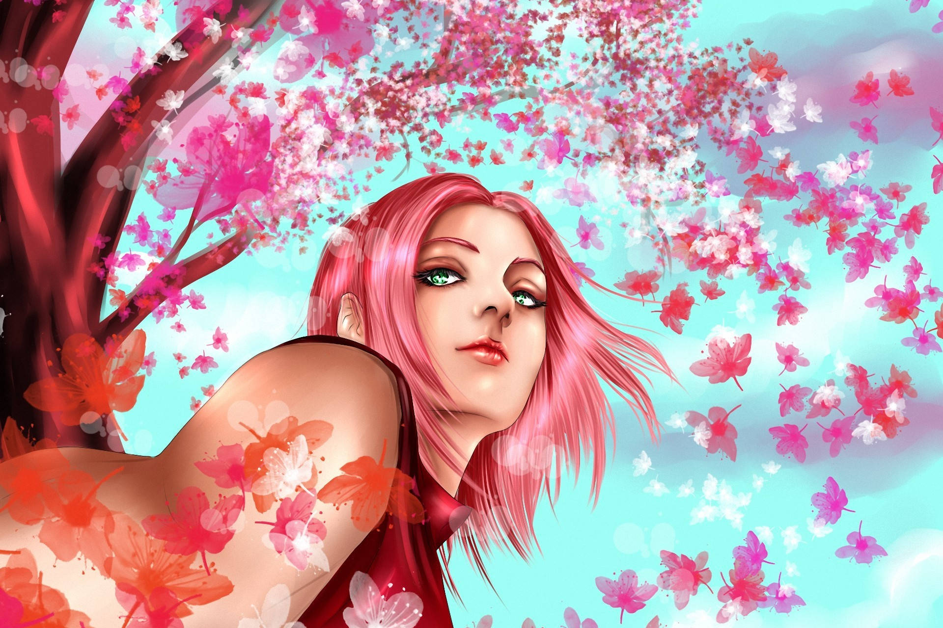 Naruto Anime Sakura Cherry Blossoms Wallpaper