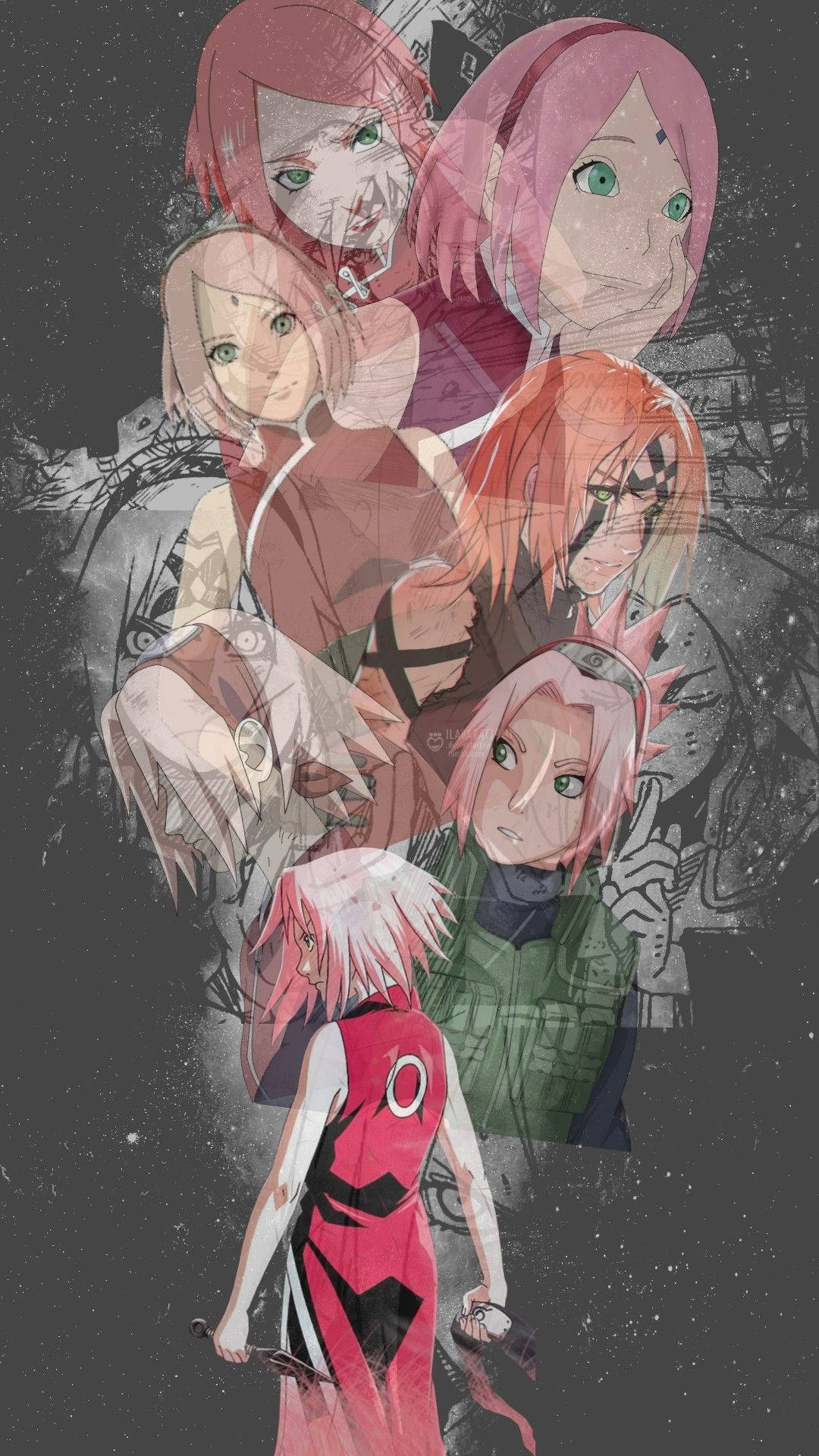 Naruto Anime Sakura Journey Collage