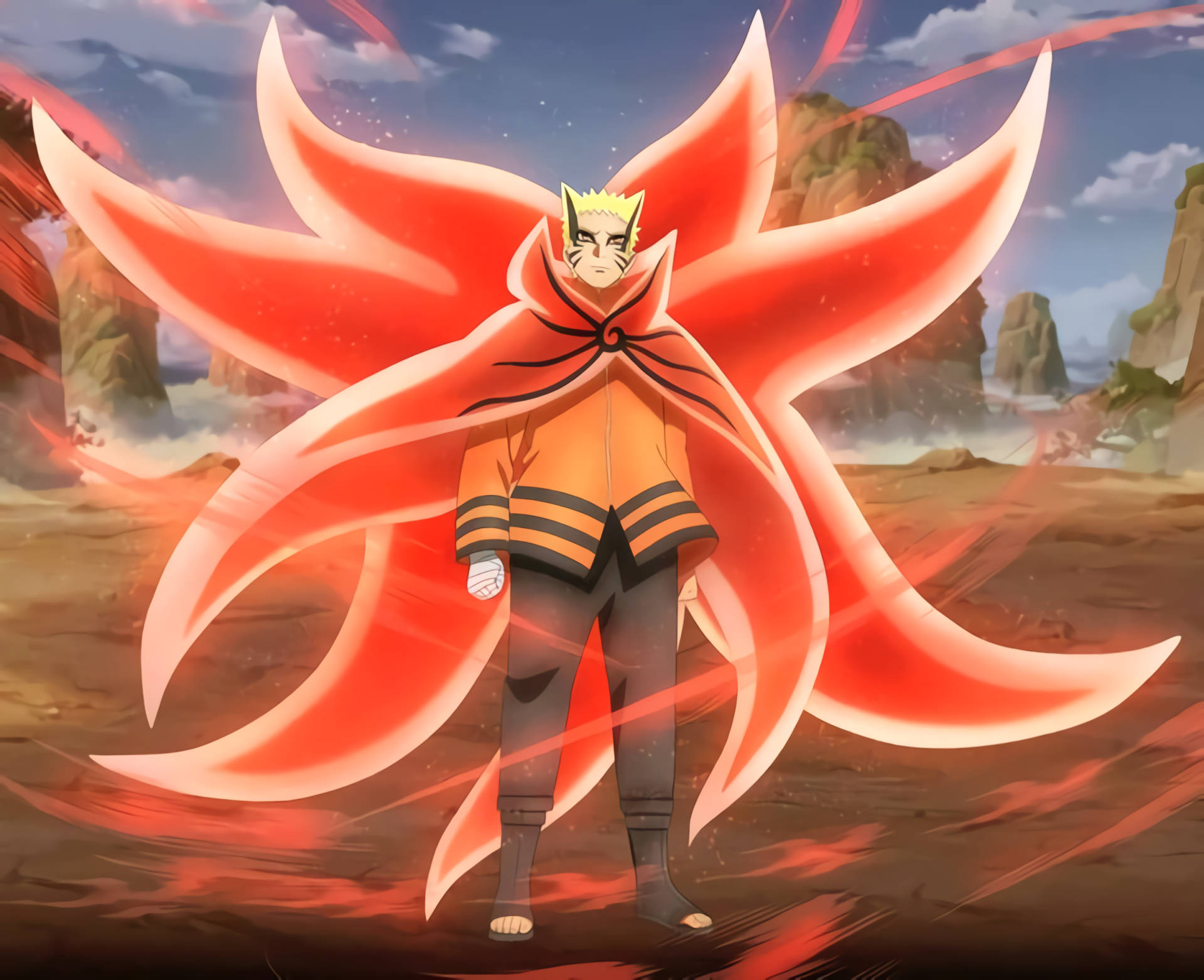 Naruto Baryon Mode Blaze Wallpaper