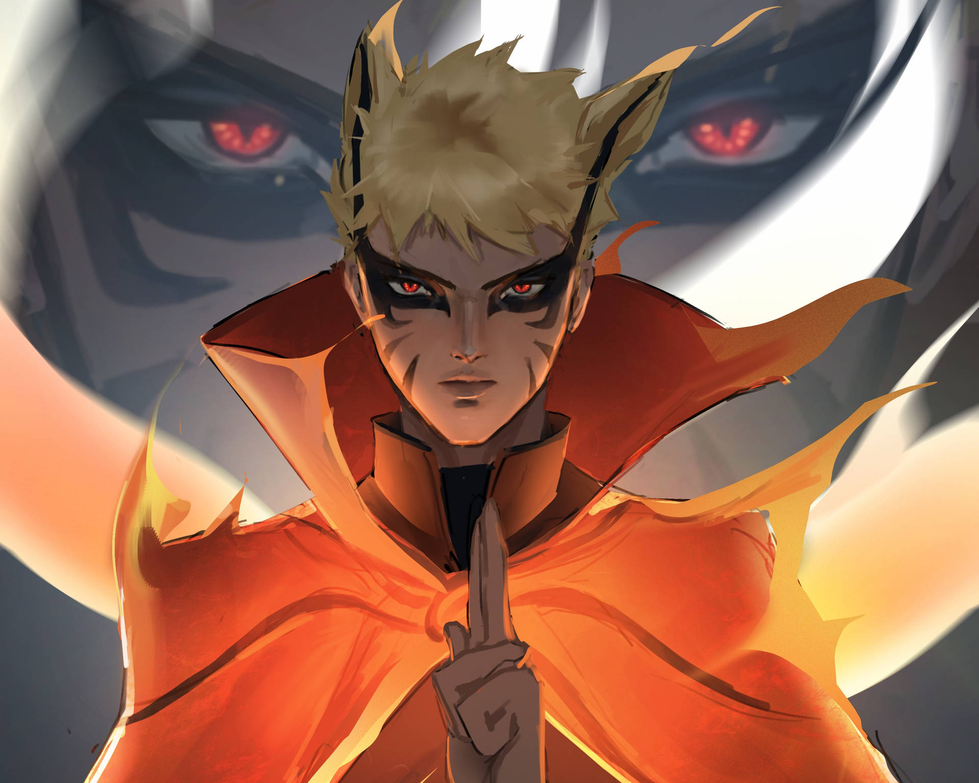 Naruto Baryon Mode Face Background