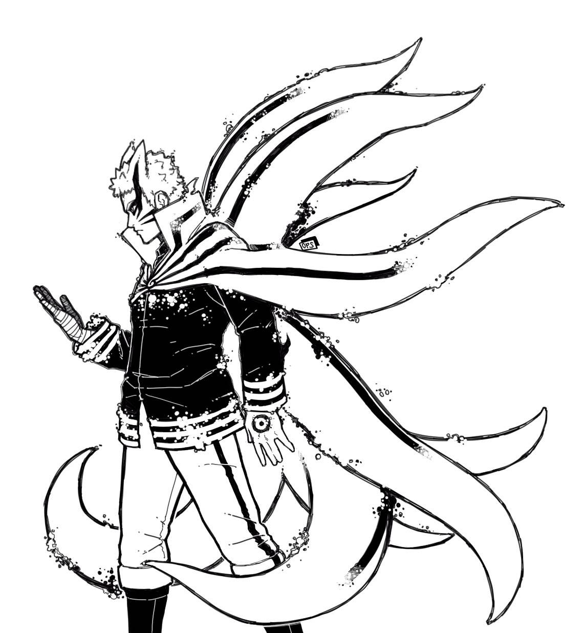 Naruto Baryon Mode Sketch