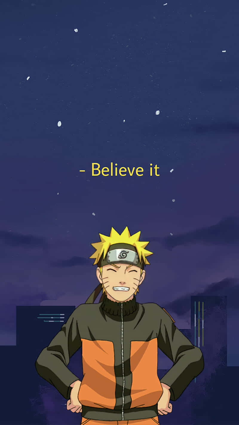 Download Naruto Believe It Night Sky Wallpaper | Wallpapers.com