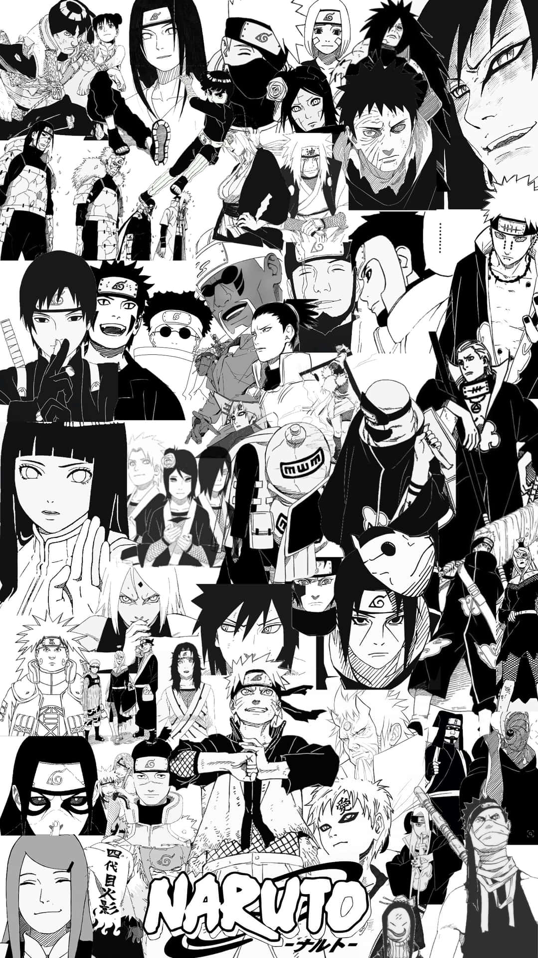 En collage af forskellige animekarakterer Wallpaper