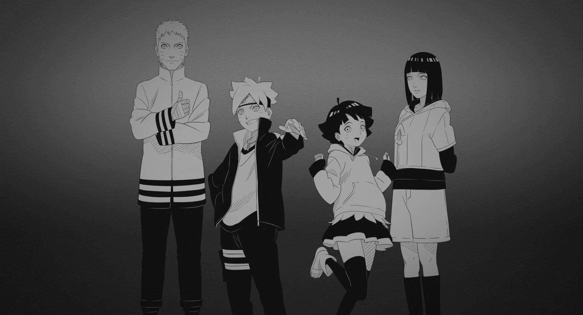 Experimentala Dualidad De Naruto Con Un Nuevo Fondo De Pantalla En Blanco Y Negro. Fondo de pantalla
